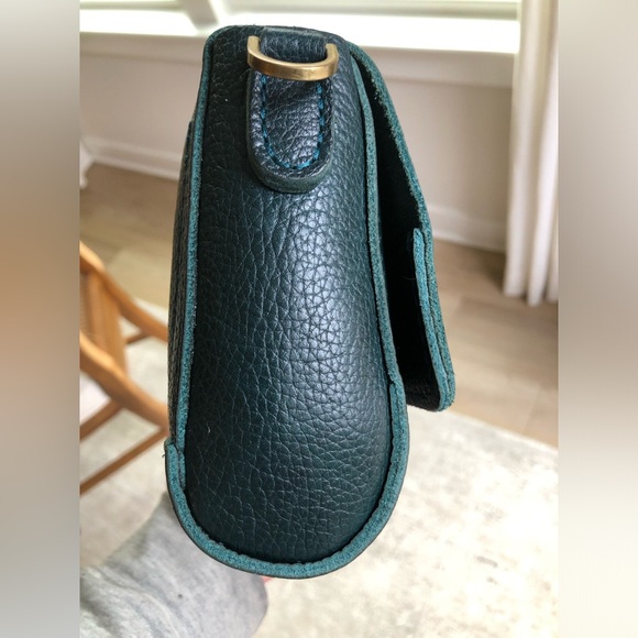Portland Leather “Lagoon” (blue/green) Color Leather Metro Mini Crossbody Bag - Picture 6 of 15